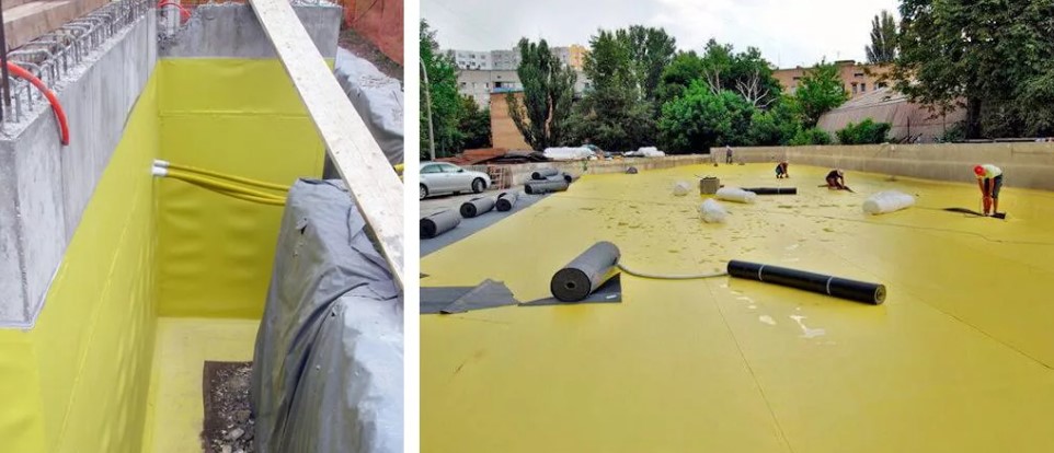 Waterproofing with PVC membrane