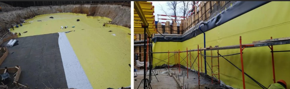 Waterproofing with PVC membrane: 
